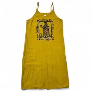 SOLD‼️Meadows Cotton Midi Dress with Folk Motif